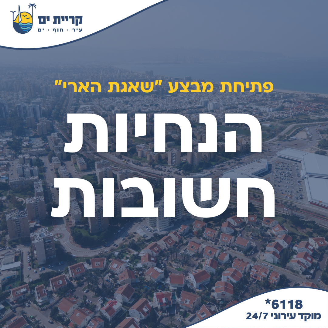 פתיחת מבצע שאגת הארי: הנחיות חשובות